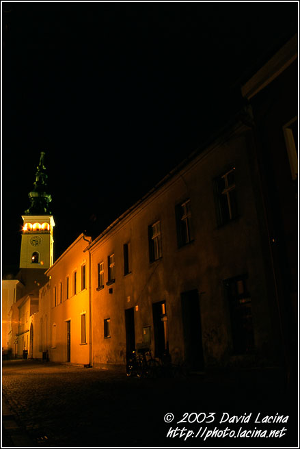 Novy Jicin In Night - Northern Moravia, Czech republic
