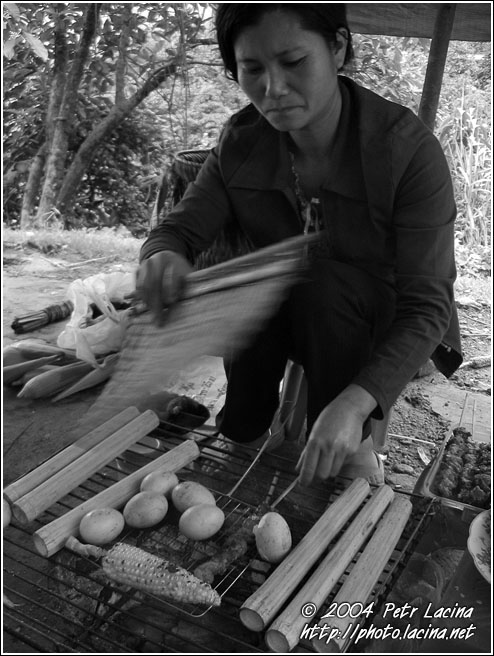 Preparing Food - Vietnam in B&W, Vietnam