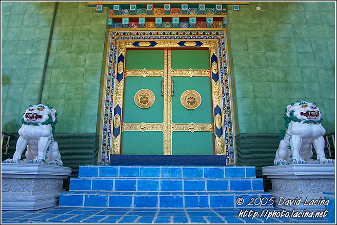 Side Entrance To A Temple - Golden Temple, Namdroling Monastery, India