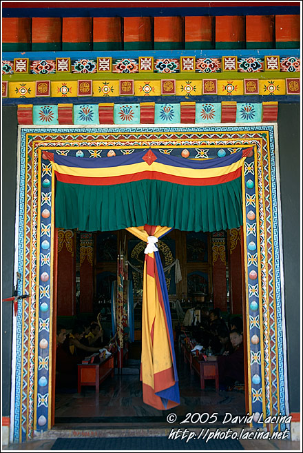 Gompa Entrance - Golden Temple, Namdroling Monastery, India