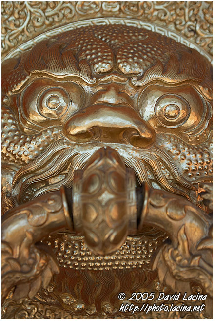 Gate Detail - Golden Temple, Namdroling Monastery, India