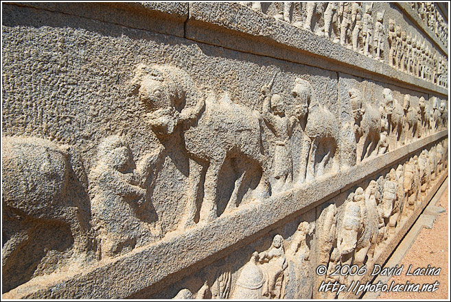 Wall Carvings, Hazara Ramachandra Temple - Hampi Historical, India