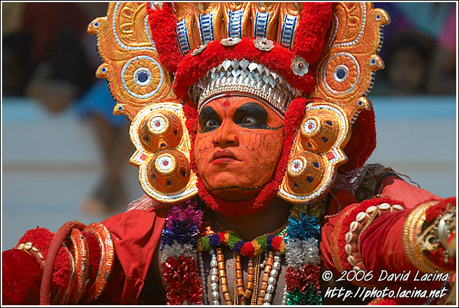 Dancer With Colorful Mask - Theyyam Ritual Dance, India