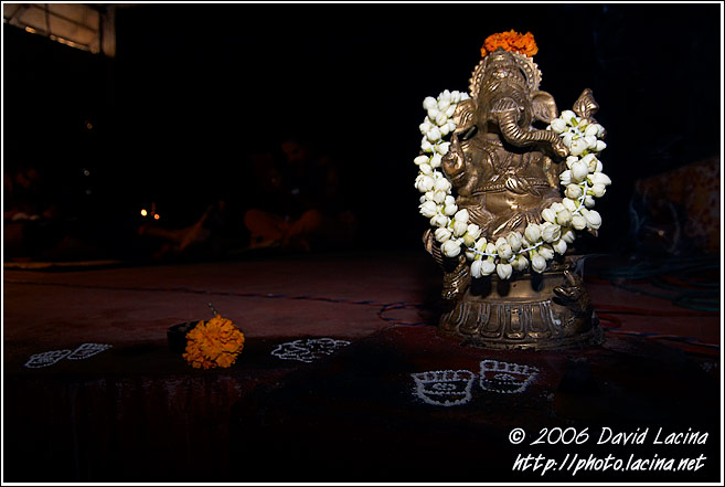 Ganesha God By Stage - Kathakali, India