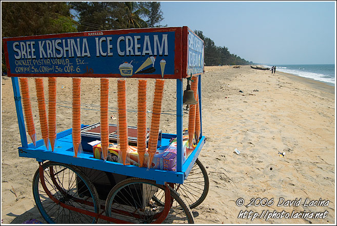 Ice Cream Stall At Cherai Beach - Cochin (Kochi), India