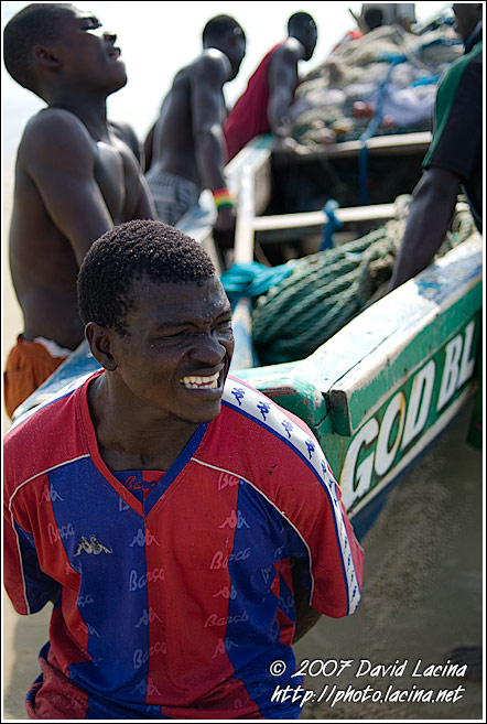 Fishermen Pushing Boat - People And Nature, Sierra Leone