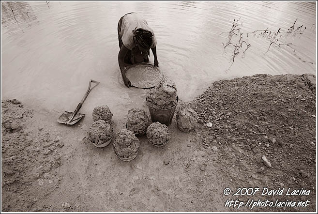 Woman Working In Diamond Mines - Diamond Mines, Sierra Leone