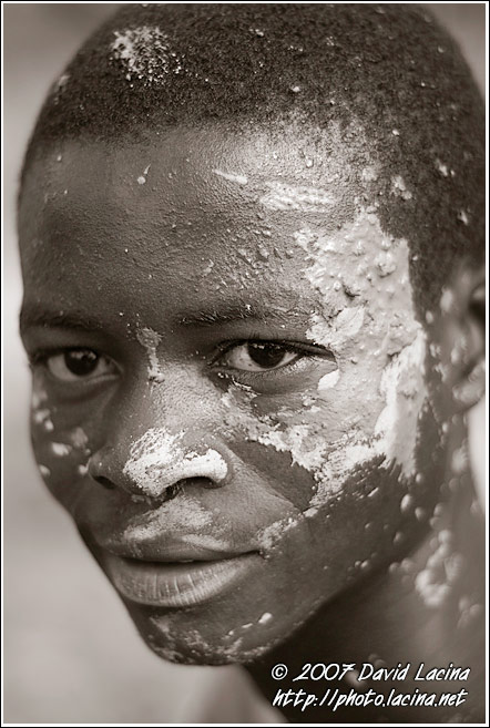 Muddy Face Of A Worker In Diamond Mines - Diamond Mines, Sierra Leone