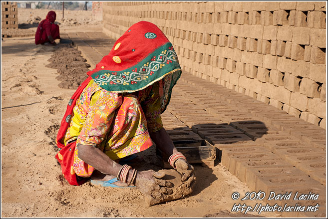 Woman In Brick Factory - Shekhawati, India