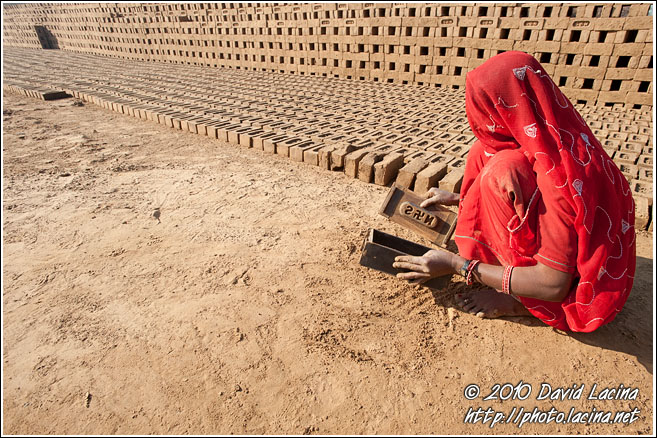 Woman In Brick Factory - Shekhawati, India