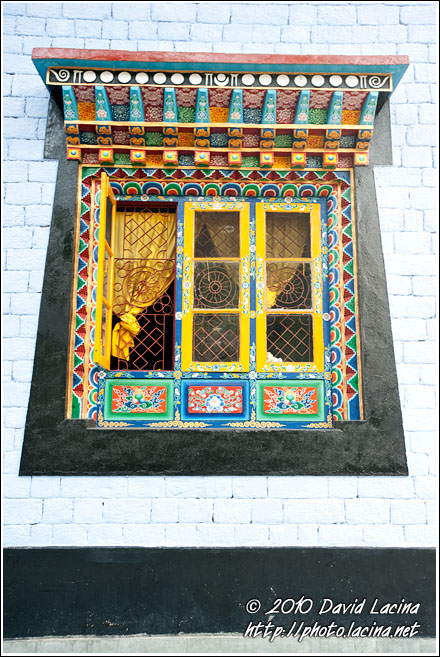 Window Of Prayer Hall - Buddhist Sikkim, India
