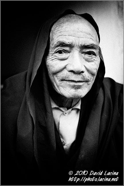 Buddhist Monk - Black And White Snaps, India