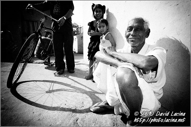 Life On Slum Street - Black And White Snaps, India