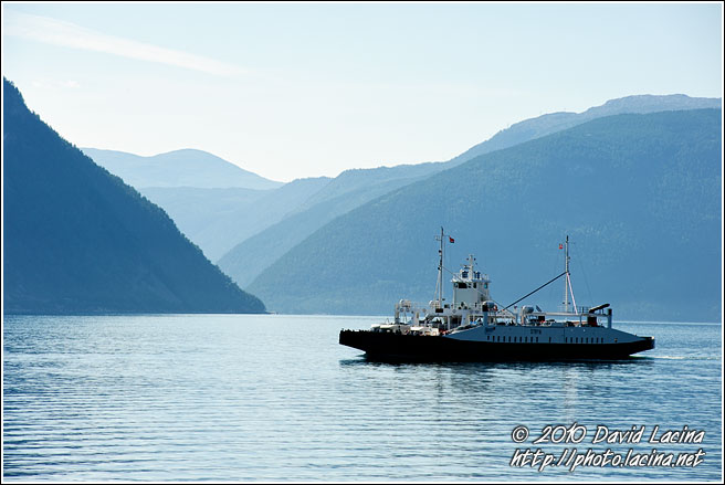 Ferry In Sognfjorden - Land Of Fjords, Norway