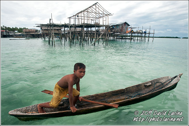 Boy And Boat - Sea gypsies - Bajau Laut, Malaysia