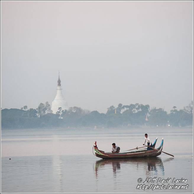 Boat And Stupa - Amarapura, Myanmar (Burma)