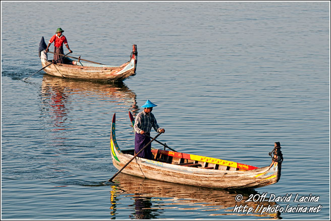 Boats On Taungthaman Lake - Amarapura, Myanmar (Burma)