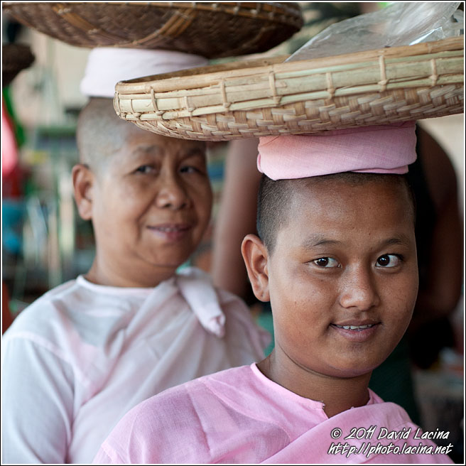 Nun Shopping At Local Market - Delta Region, Myanmar (Burma)