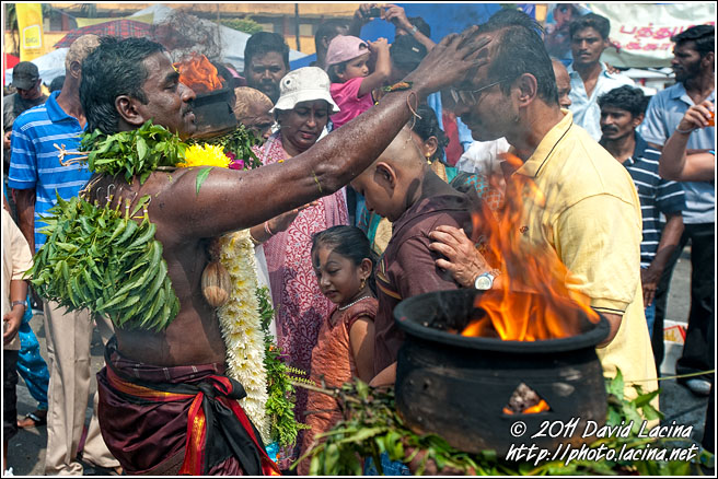 Giving Blessing - Thaipusam, Malaysia