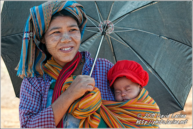 Tribal Woman With Baby - Kalaw Trekking, Myanmar (Burma)