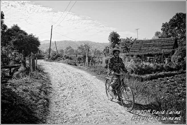 Life In Countryside - Black And White, Myanmar (Burma)