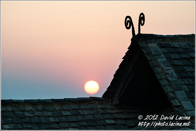 Sunset And Traditional House - Xishuangbanna, China