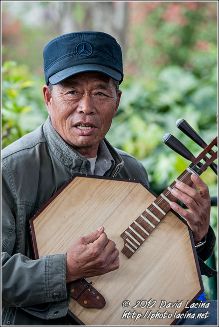 Man Playing Ruan - Kunming And Shilin, China