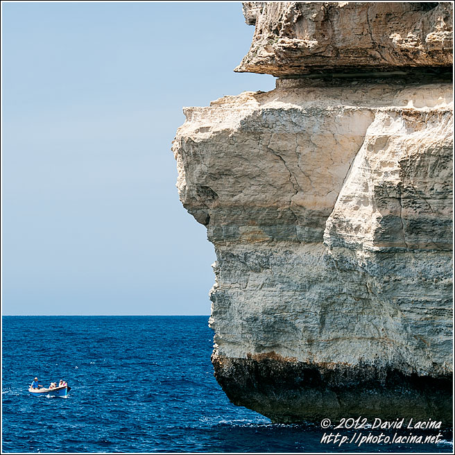 Boat And Cliffs - Gozo, Malta