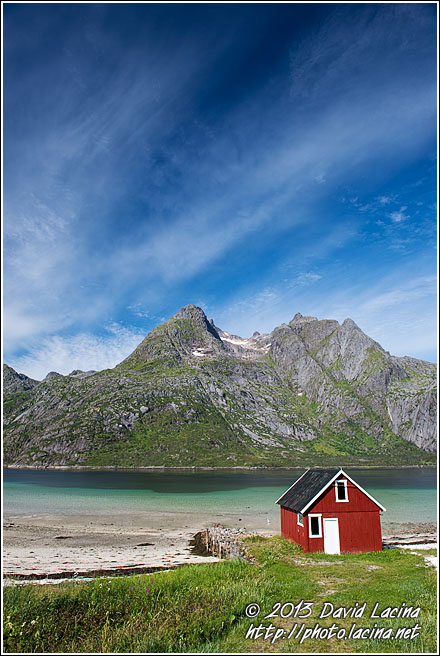 Boathouse And Mountains - Lofoten 2013, Norway