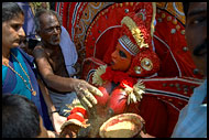 Giving A Blessing, Theyyam Ritual Dance, India