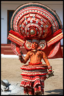 Decorated Theyyam Dancer, Theyyam Ritual Dance, India