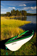 Boat By Grønmalen Lake, Fjorda In Autumn, Norway
