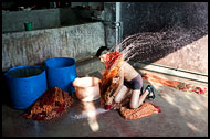 Washing The Clothes, Jaipur fabric factory, India