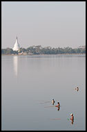 Fishermen On Taungthaman Lake, Amarapura, Myanmar (Burma)