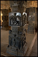 Carved Pillar, Hazara Ramachandra Temple, Hampi Historical, India