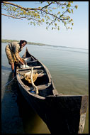 Woman And A Boat, Cochin (Kochi), India