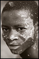 Muddy Face Of A Worker In Diamond Mines, Diamond Mines, Sierra Leone