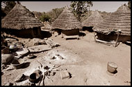 Typical Bedick Houses, Bedick Tribe, Senegal