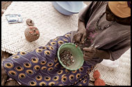 An Eldery Woman Making Beads, Bedick Tribe, Senegal