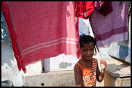 Playing On The Street, Jaipur slum dwellers, India