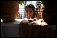 Curious Slum Boy, Jaipur slum dwellers, India