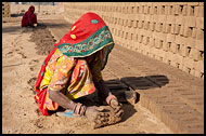 Woman In Brick Factory, Shekhawati, India