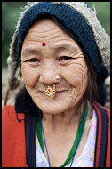 Bhutia Woman, Buddhist Sikkim, India