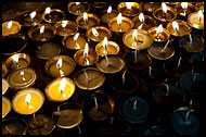 Butter Lamps Offerings, Buddhist Sikkim, India