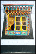 Window Of Prayer Hall, Buddhist Sikkim, India