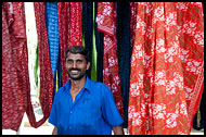 Men And Drying Clothes, Jaipur fabric factory, India
