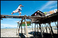 Running Girl, Sea gypsies - Bajau Laut, Malaysia