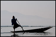 Paddling On Inle Lake, Inle Lake, Myanmar (Burma)