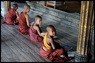 Praying Monks, Inle Lake, Myanmar (Burma)
