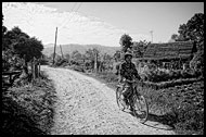 Life In Countryside, Black And White, Myanmar (Burma)